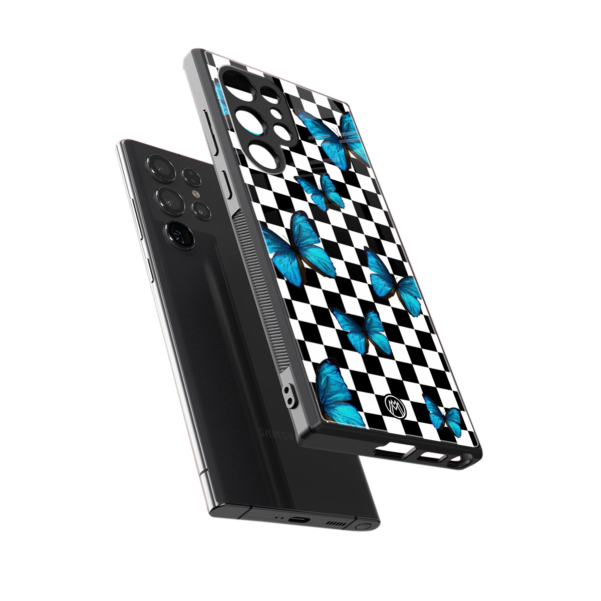 gimme butterflies back phone cover | glass case for samsung galaxy s23 ultra