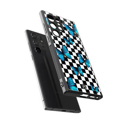 gimme butterflies back phone cover | glass case for samsung galaxy s23 ultra