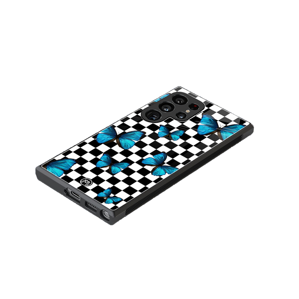 gimme butterflies back phone cover | glass case for samsung galaxy s23 ultra
