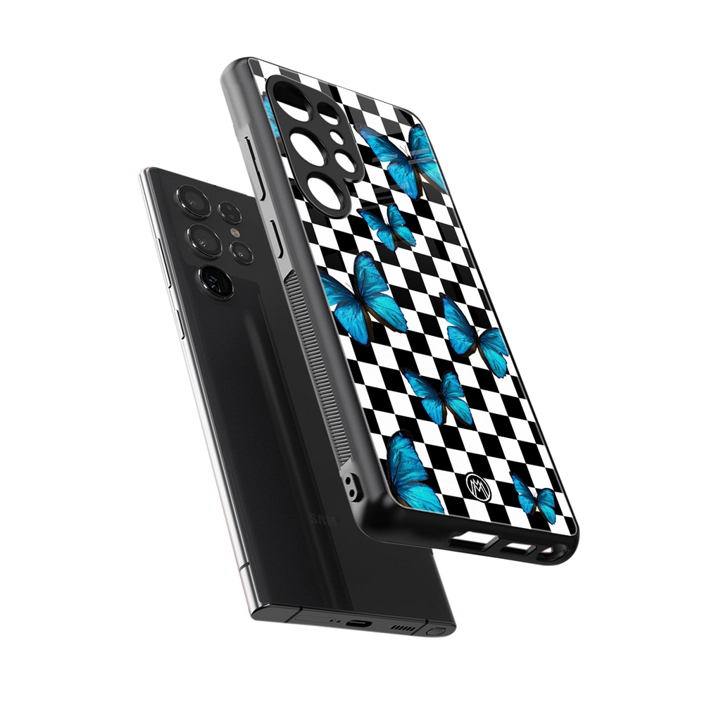 gimme butterflies back phone cover | glass case for samsung galaxy s25 ultra