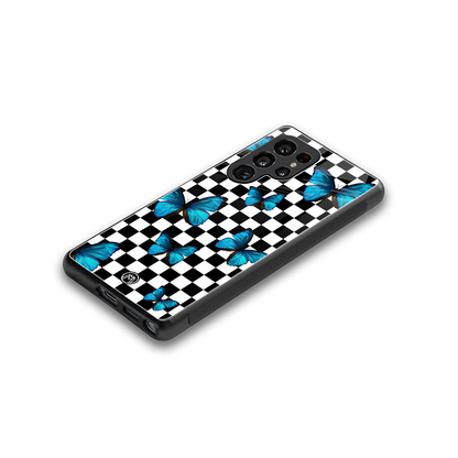gimme butterflies back phone cover | glass case for samsung galaxy s25 ultra