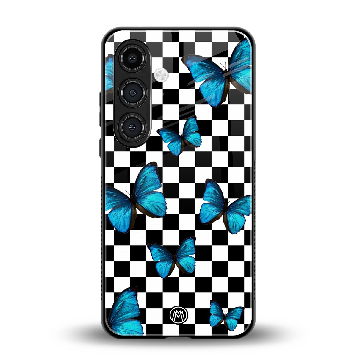 gimme butterflies back phone cover | glass case for samsung galaxy s24 fe