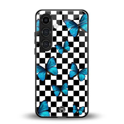 gimme butterflies back phone cover | glass case for samsung galaxy s24 fe