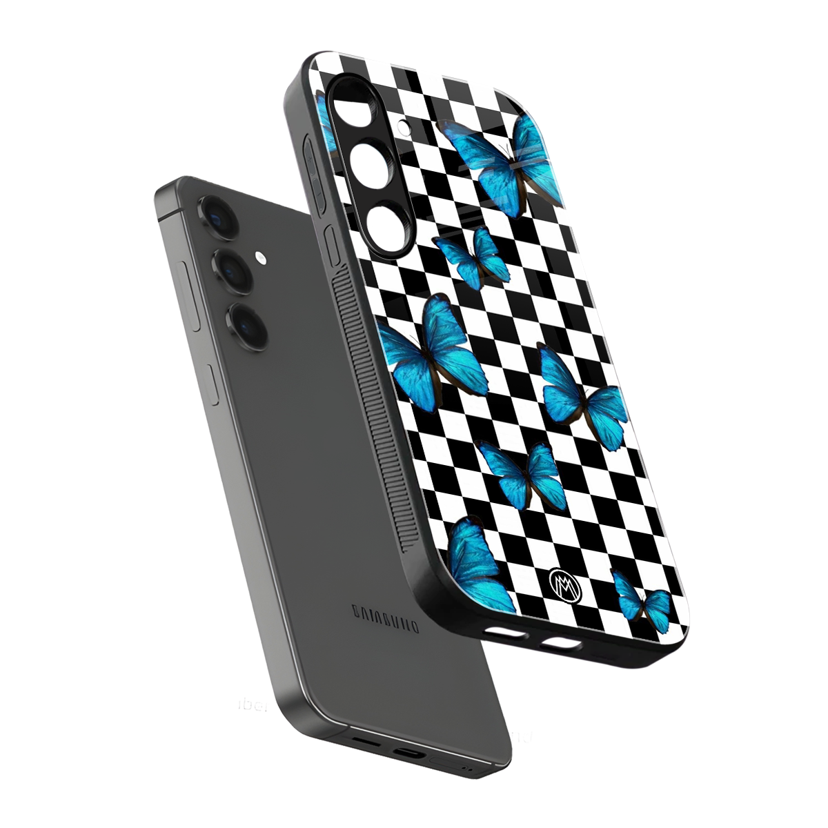 gimme butterflies back phone cover | glass case for samsung galaxy s24 plus