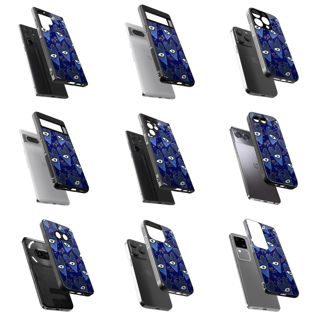 Durable Glass Back Mobile Case for iPhone, Samsung, OnePlus, Google Pixel, Redmi, Vivo, Oppo