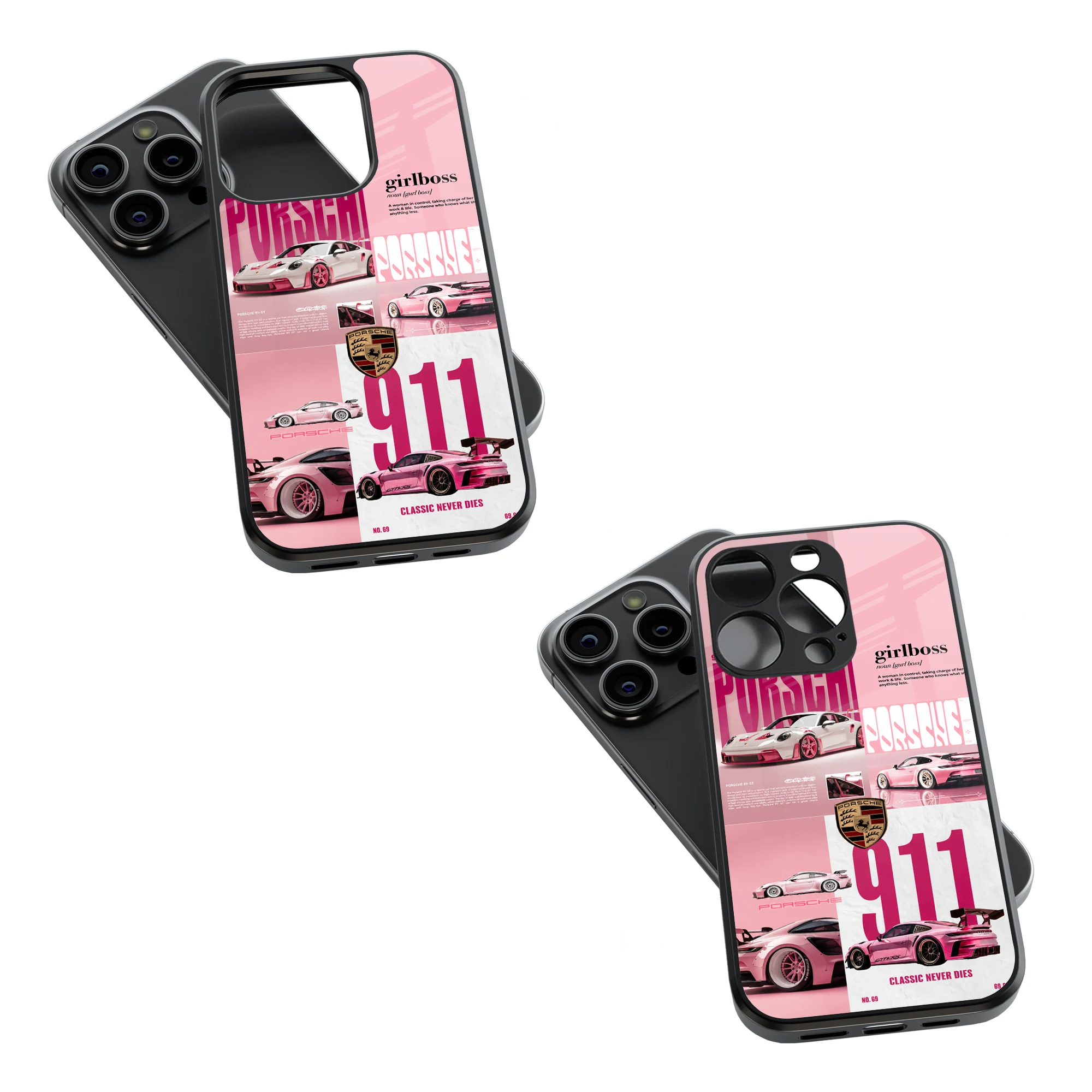 Trendy Glass Back Mobile Case for iPhone, Samsung, Redmi, OnePlus, Google Pixel, Motorola