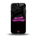 girls don't dress for boys back phone cover | glass case for iphone 14 pro