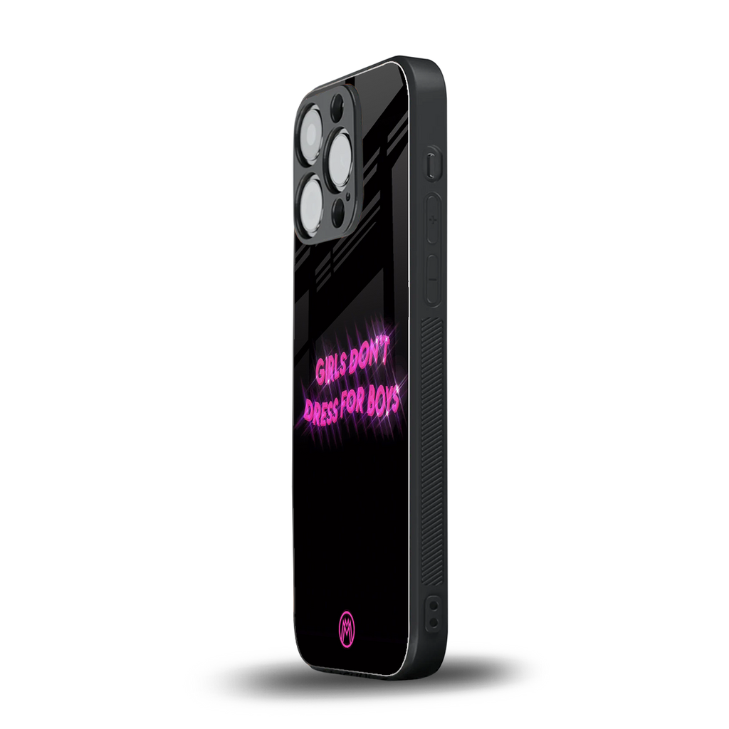girls don't dress for boys back phone cover | glass case for iphone 14 pro