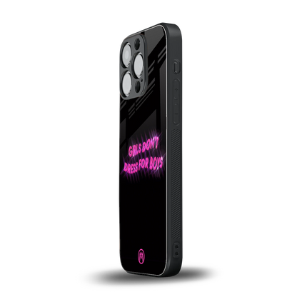girls don't dress for boys back phone cover | glass case for iphone 14 pro