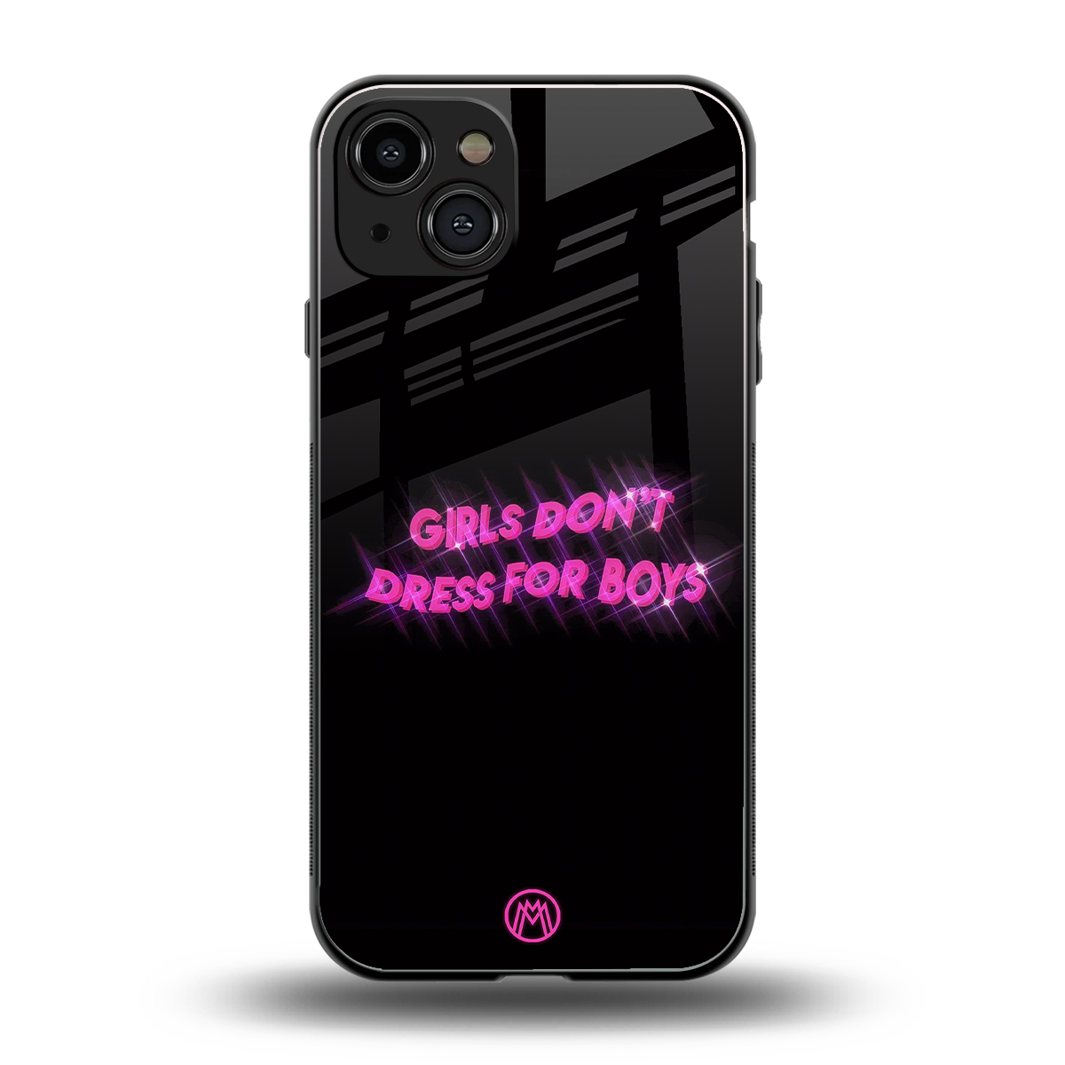 girls don't dress for boys back phone cover | glass case for iphone 15