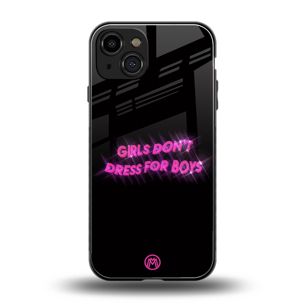 girls don't dress for boys back phone cover | glass case for iphone 14