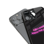 girls don't dress for boys back phone cover | glass case for iphone 16 plus