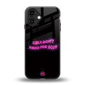 girls don't dress for boys back phone cover | glass case for iphone 16