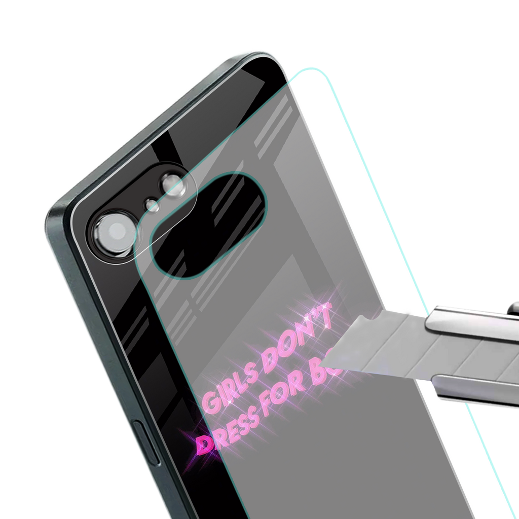 girls don't dress for boys back phone cover | glass case for iphone 16e