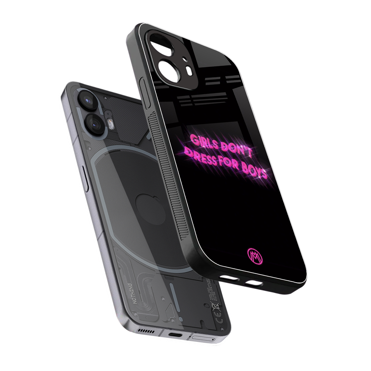 girls don't dress for boys back phone cover | glass case for nothing phone 2