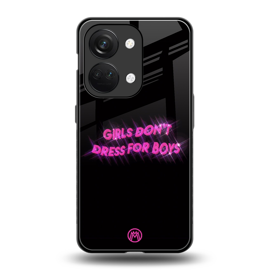 girls don't dress for boys back phone cover | glass case for oneplus nord 3