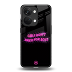 girls don't dress for boys back phone cover | glass case for oneplus nord 3