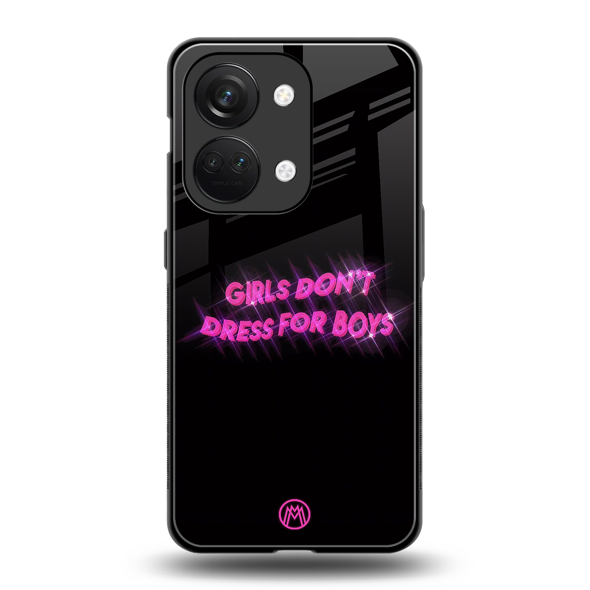 girls don't dress for boys back phone cover | glass case for oneplus nord 3
