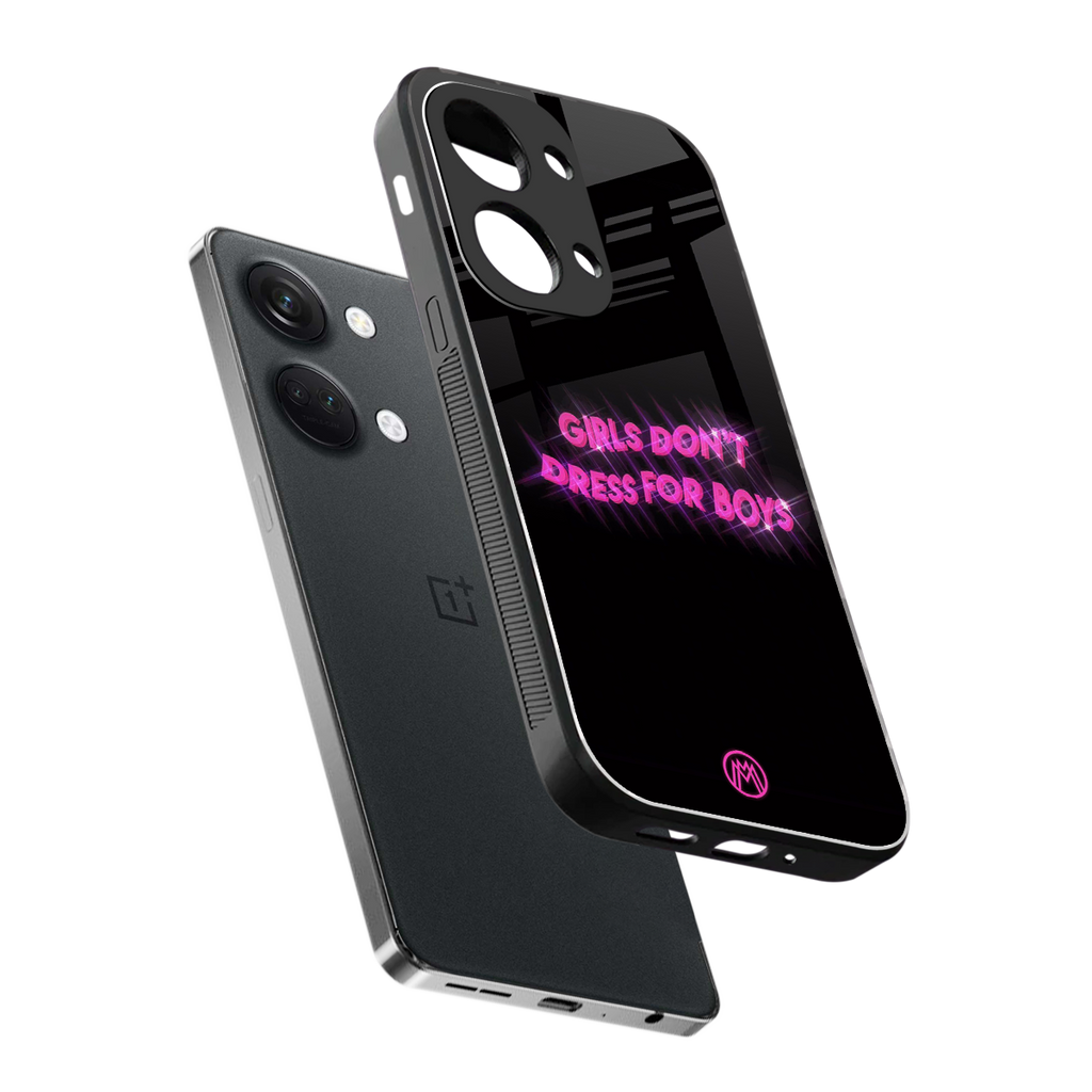 girls don't dress for boys back phone cover | glass case for oneplus nord 3