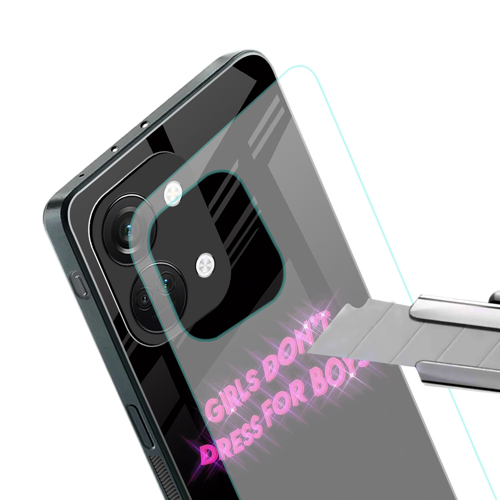 girls don't dress for boys back phone cover | glass case for oneplus nord 3