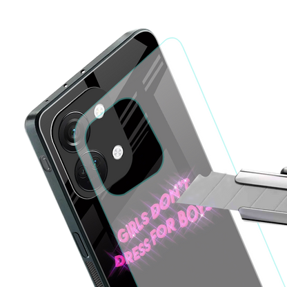 girls don't dress for boys back phone cover | glass case for oneplus nord 3