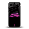 girls don't dress for boys back phone cover | glass case for oneplus nord 4
