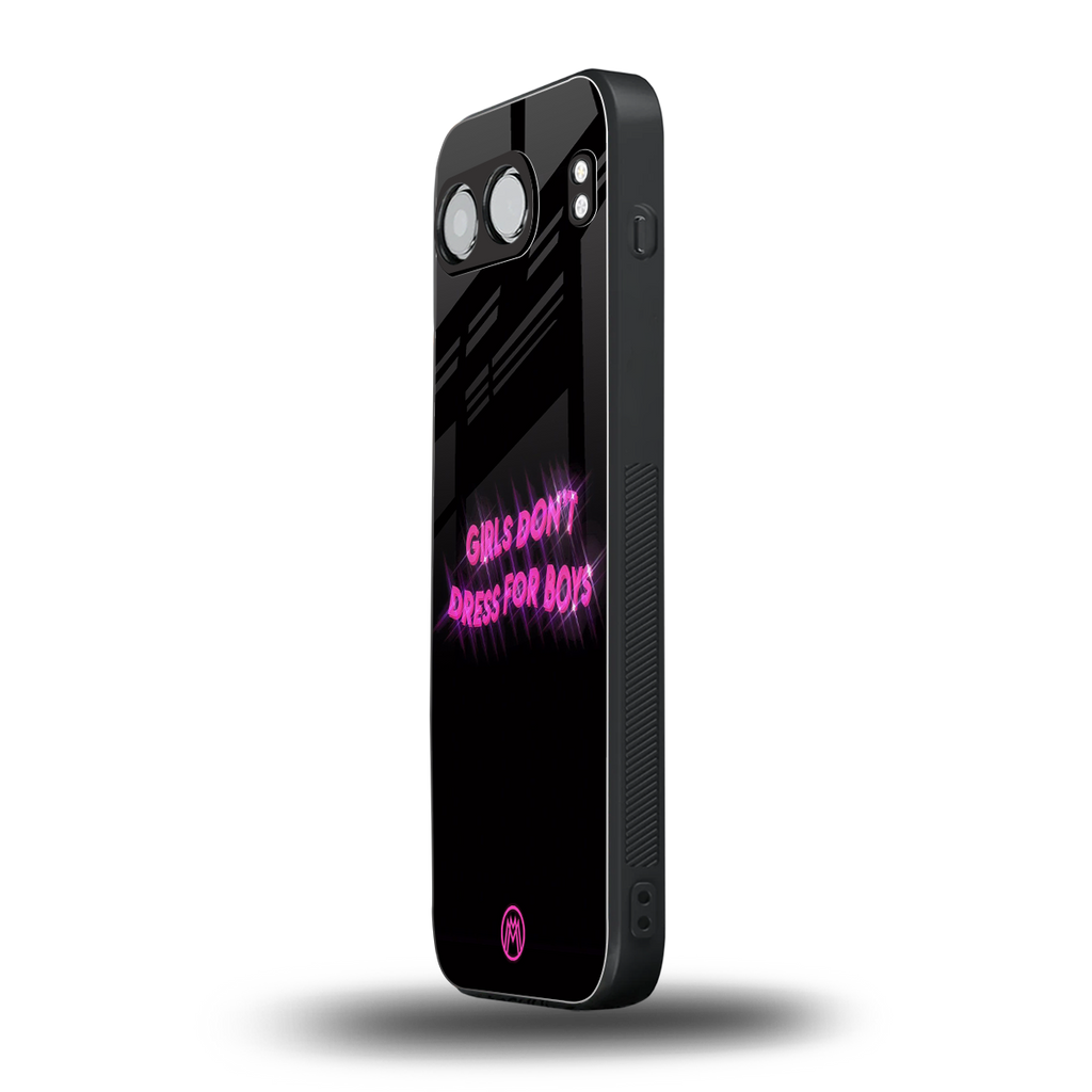 girls don't dress for boys back phone cover | glass case for oneplus nord 4