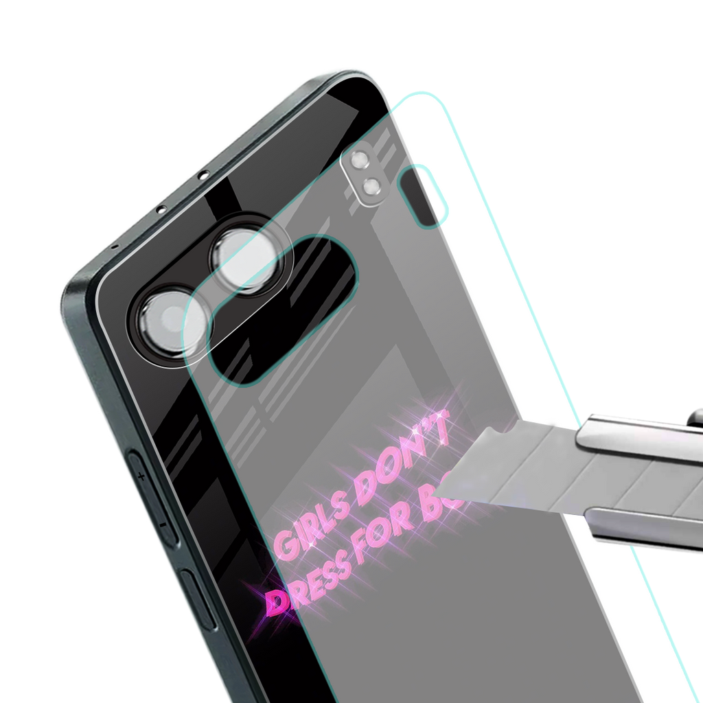 girls don't dress for boys back phone cover | glass case for oneplus nord 4