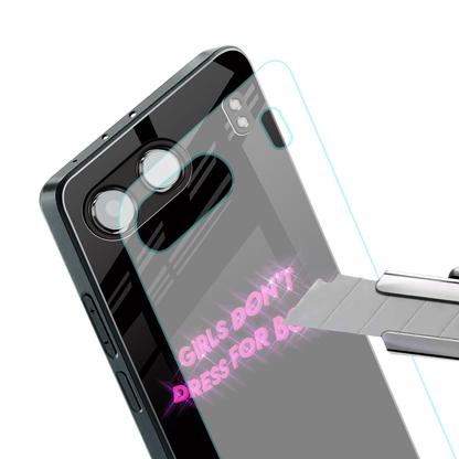 girls don't dress for boys back phone cover | glass case for oneplus nord 4