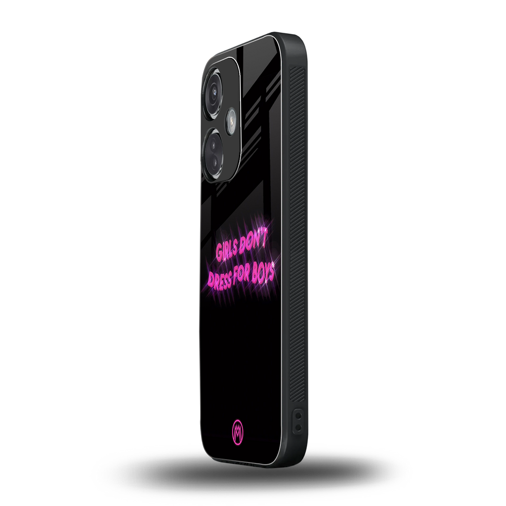 girls don't dress for boys back phone cover | glass case for oneplus nord ce 3