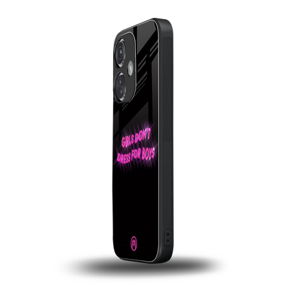 girls don't dress for boys back phone cover | glass case for oneplus nord ce 3