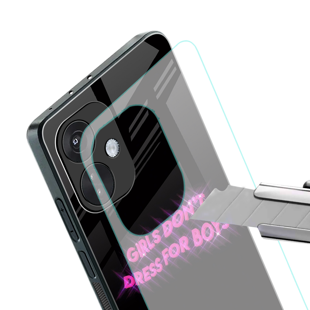 girls don't dress for boys back phone cover | glass case for oneplus nord ce 3