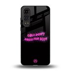 girls don't dress for boys back phone cover | glass case for oneplus nord ce 4 lite
