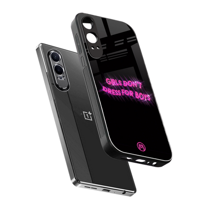 girls don't dress for boys back phone cover | glass case for oneplus nord ce 4 lite