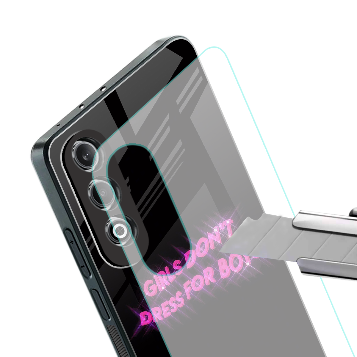 girls don't dress for boys back phone cover | glass case for oneplus nord ce 4