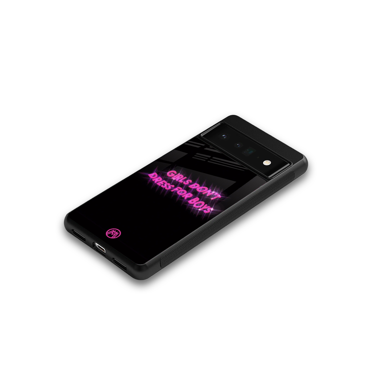 girls don't dress for boys back phone cover | glass case for google pixel 6 pro