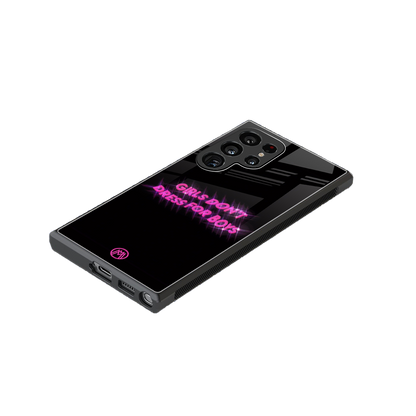 girls don't dress for boys back phone cover | glass case for samsung galaxy s23 ultra