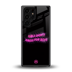 girls don't dress for boys back phone cover | glass case for samsung galaxy s25 ultra