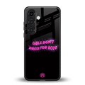 girls don't dress for boys back phone cover | glass case for samsung galaxy s24