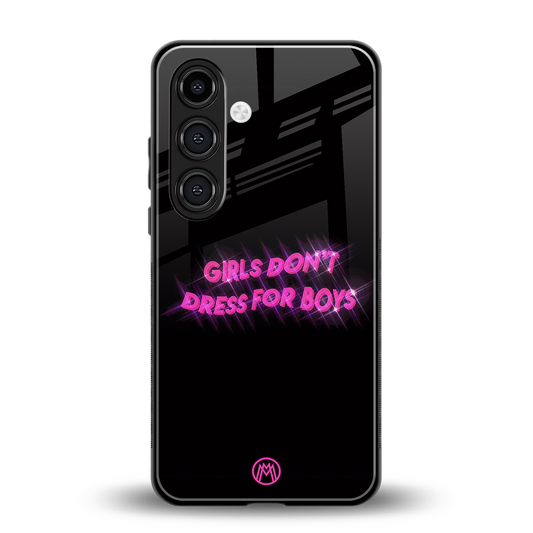 girls don't dress for boys back phone cover | glass case for samsung galaxy s23 plus