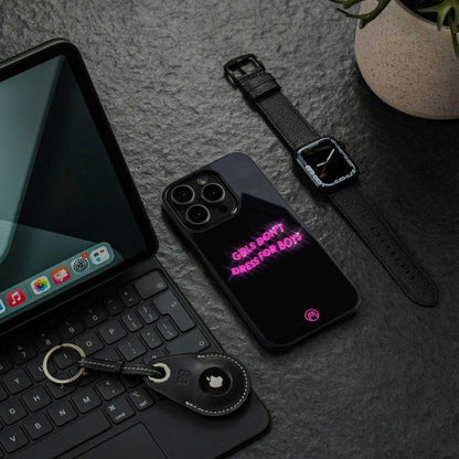 girls don't dress for boys back phone cover | glass case for samsung galaxy s24 plus