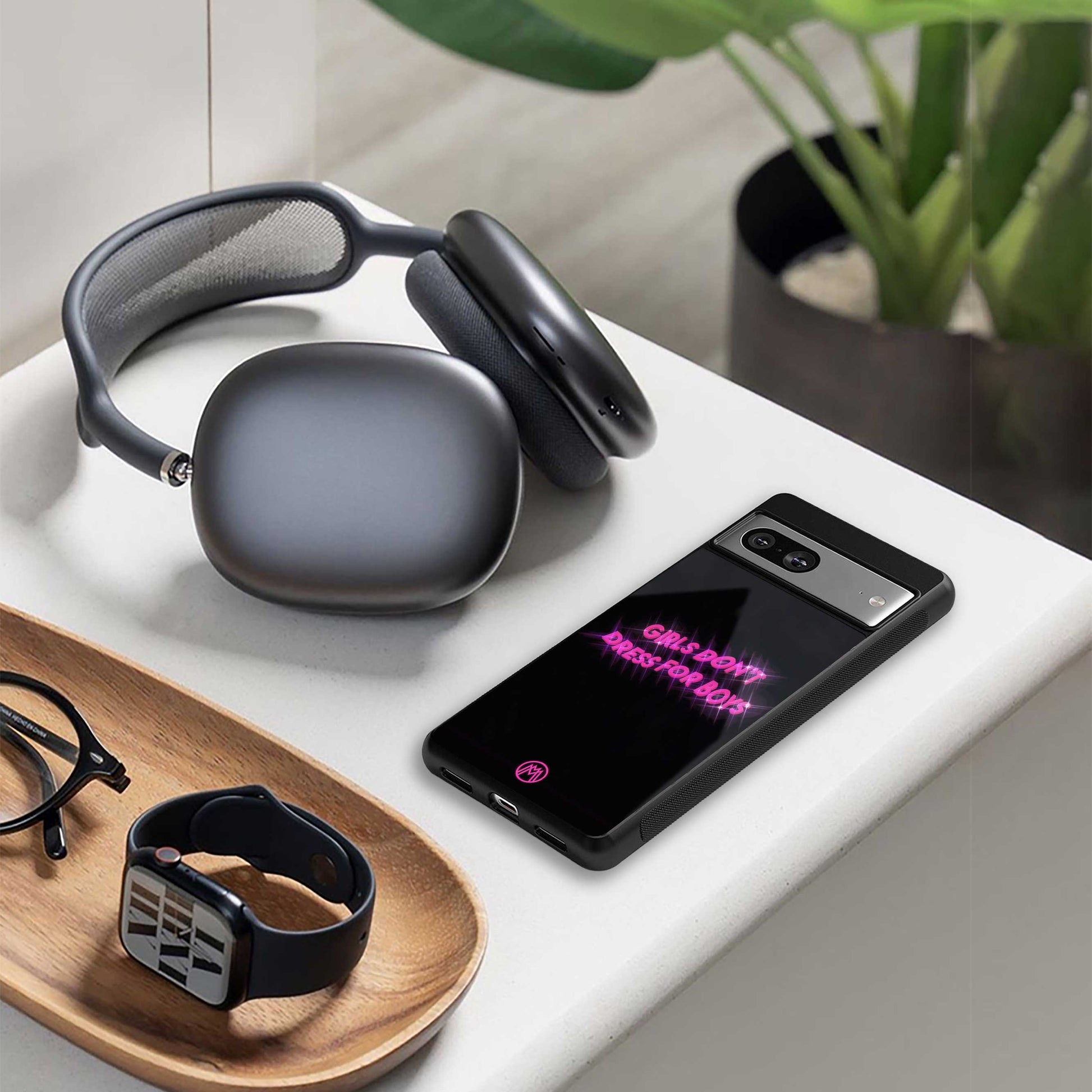 girls don't dress for boys back phone cover | glass case for samsung galaxy s24 plus