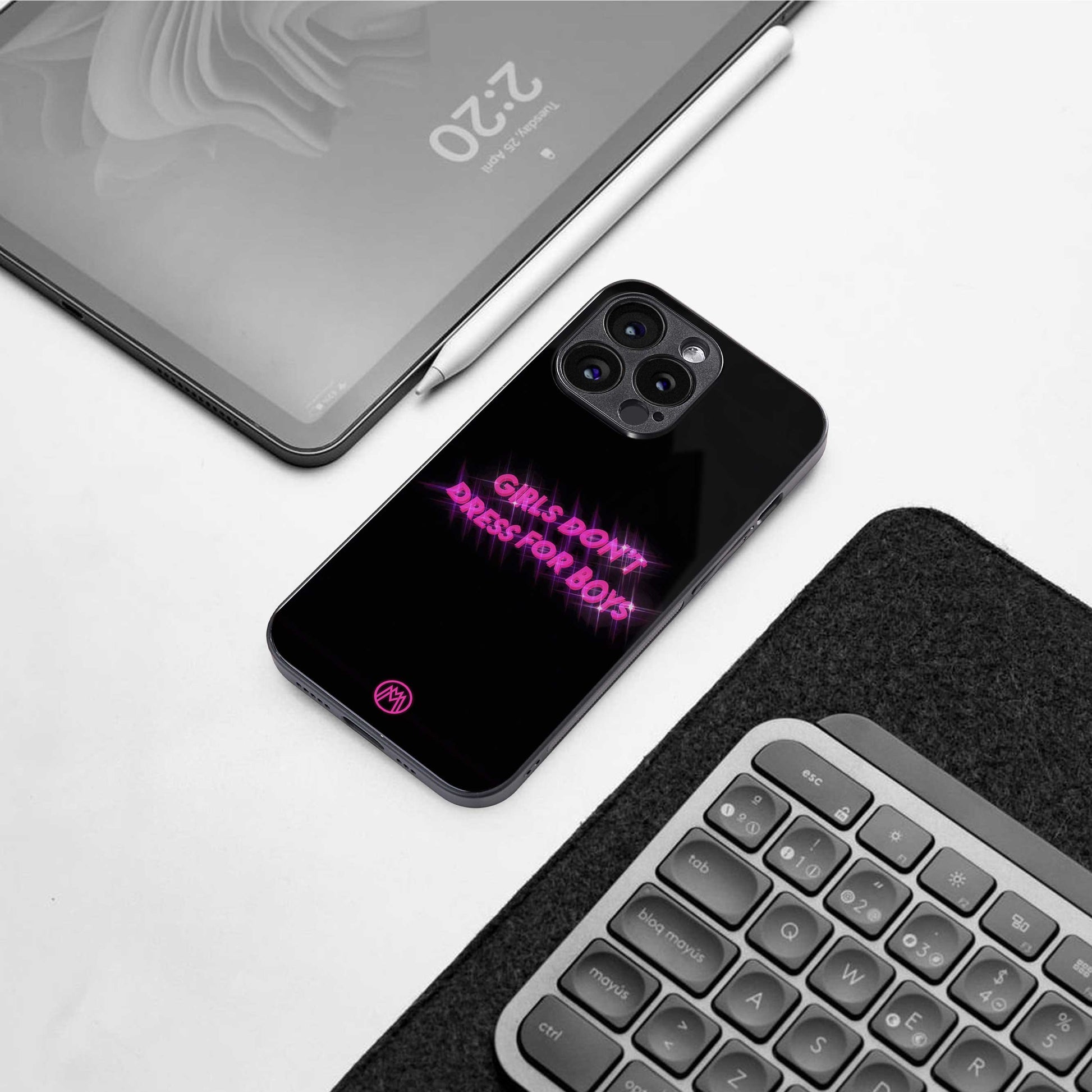 girls don't dress for boys back phone cover | glass case for iphone 13 pro max