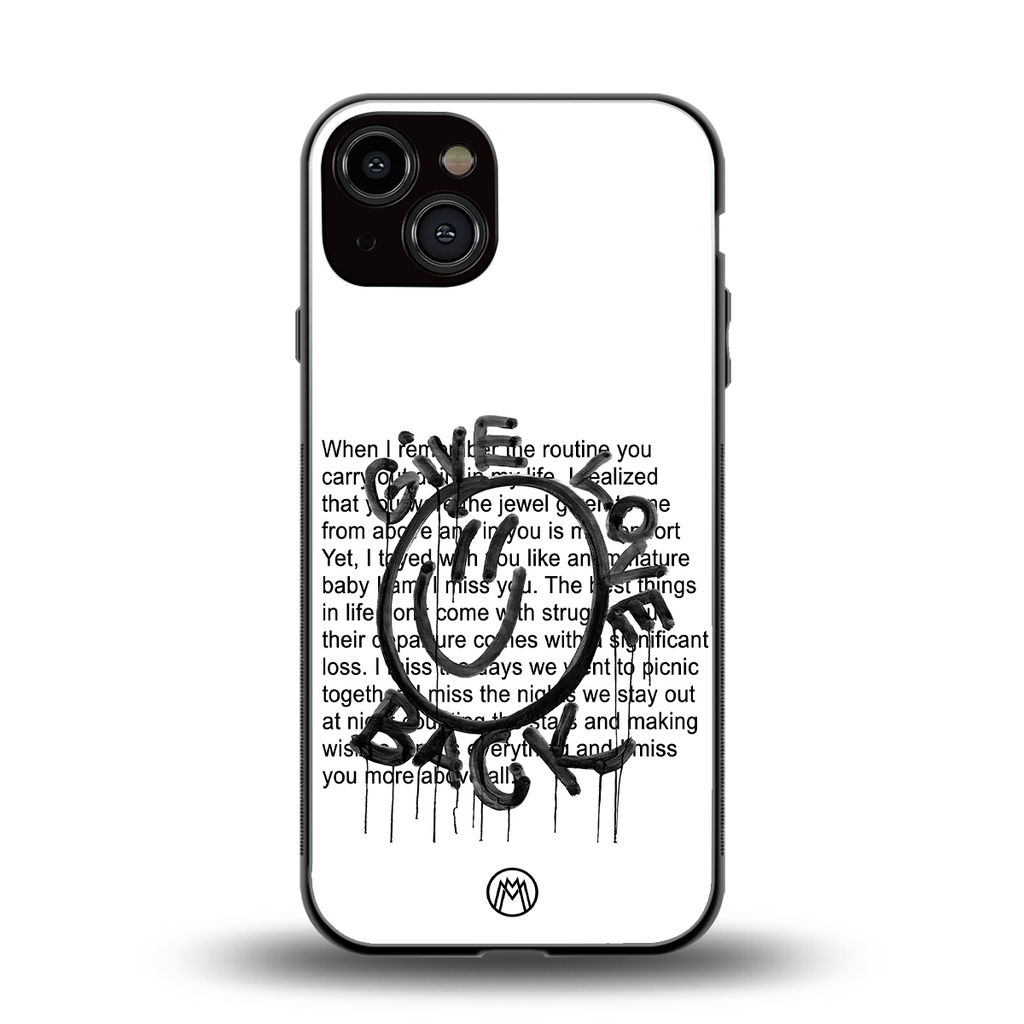 give love back back phone cover | glass case for iphone 13