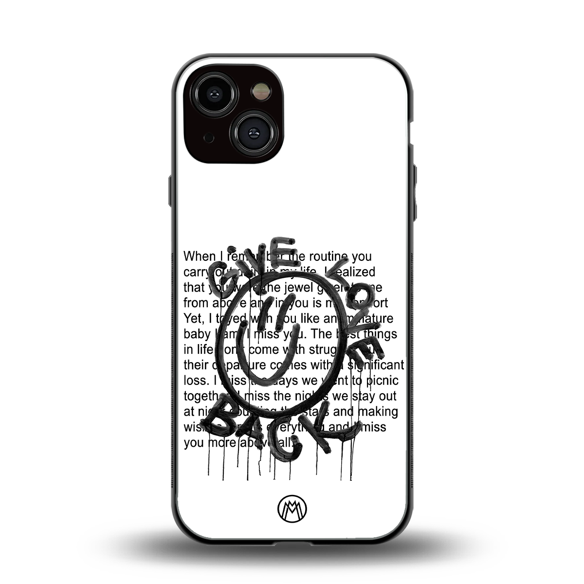 give love back back phone cover | glass case for iphone 13