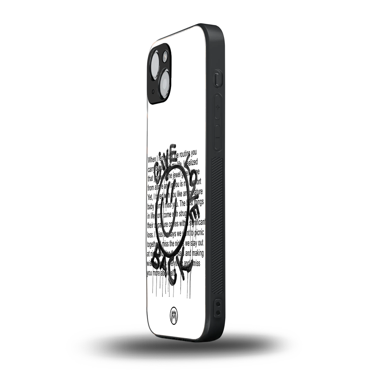 give love back back phone cover | glass case for iphone 14 plus