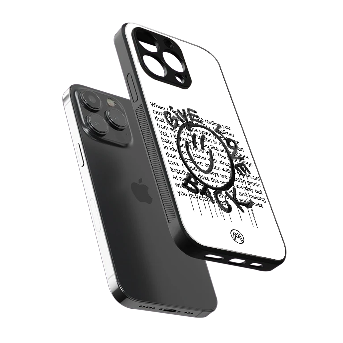 give love back back phone cover | glass case for iphone 15 pro max