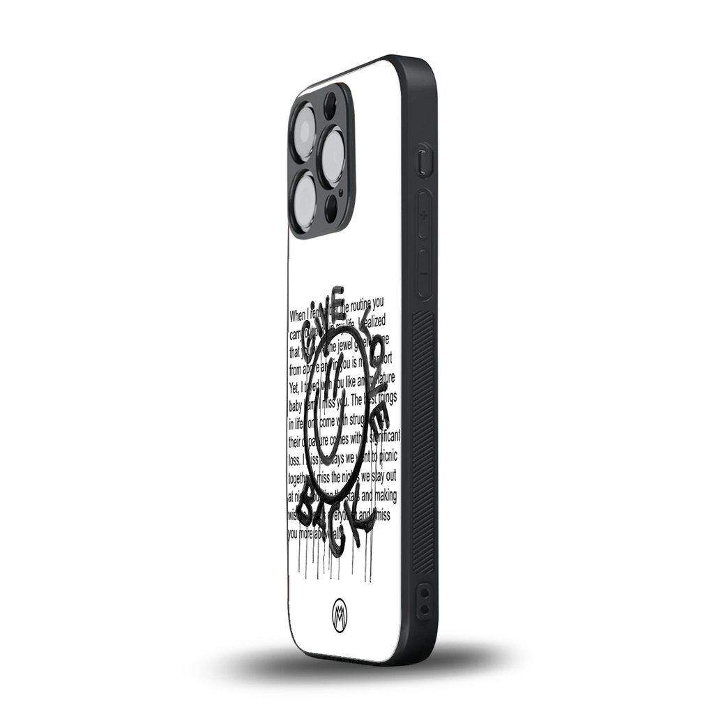 give love back back phone cover | glass case for iphone 15 pro