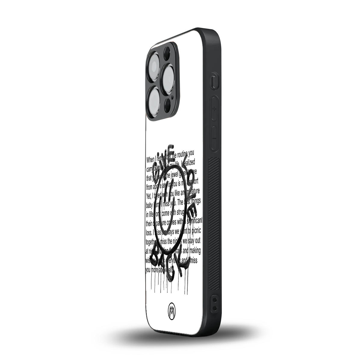 give love back back phone cover | glass case for iphone 15 pro