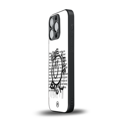 give love back back phone cover | glass case for iphone 15 pro